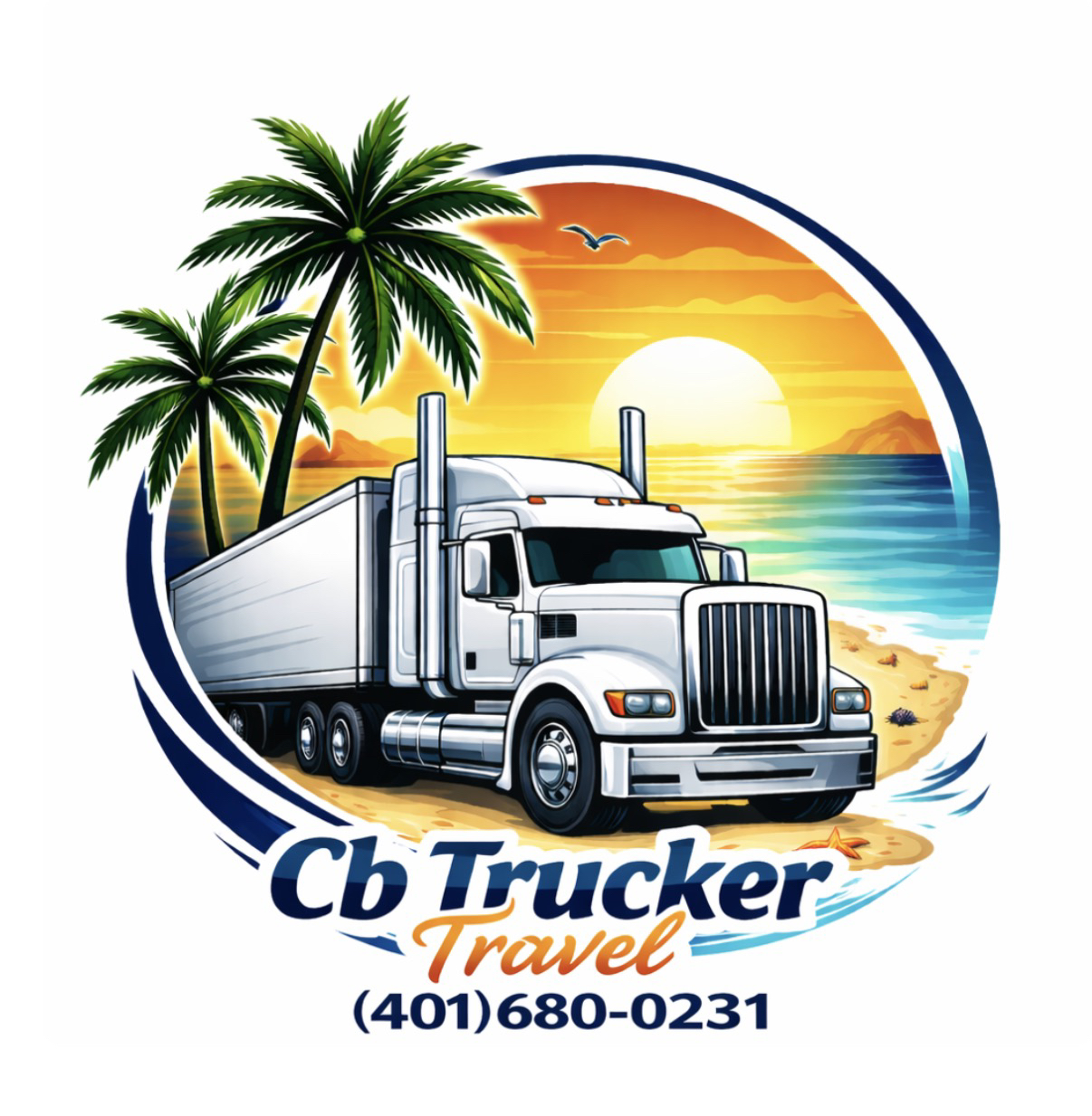 CB TRUCKER TRAVEL logo